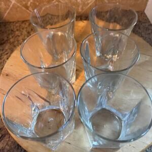 Set of 4 clear glass